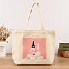 Publicidad Cremallera Compras Regalo Entrenamiento Boda Bolsa de Regalo Publicidad Estudiante Lona Tote Bag Plegable Bolsa de Lona