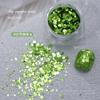 Manicure de Celebridade da Internet Piscando Coreano Lantejoulas Grandes Joias Verde Fruta Fresca Hexagonal Glitter Fino Arte de Unhas Lantejoulas Acessórios