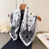 Lenço Quadrado Estampado Imitação de Seda Paisley Versátil, Xale, Lenço de Pescoço, Gravata de Pescoço de Alta Qualidade, Lenço Quadrado Pequeno, Lenço de Cabeça, Lenço de Seda, Lenço para Mulheres
