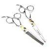 Tijeras de Peluquería Napson de Piedra Preciosa, Tijeras para Cortar el Cabello, Tijeras Planas, Tijeras para Flequillo, Tijeras Adelgazadoras, Navajas Adelgazadoras