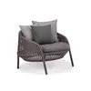 Sofá de Lazer Externo Individual Designer Cadeira Sofá de Rattan Cadeira de Rattan Externa Combinação de Mesa de Café Móveis Varanda Pátio