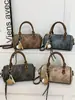 Bolsa Feminina Vintage Outono/Inverno 2025 Nova Tendência Casual Bolsa Transversal Estampa de Leopardo Moda Popular Este Ano Bolsa de Mão Bolsa Almofada