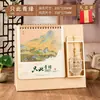 2027 Ano do Carneiro Estilo Chinês Marcador de Página Criativo Calendário de Mesa Check-In Bloco de Notas para Mesa de Escritório Calendário Check-In Calendário de Mesa Personalizável