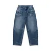 Roupas Vintage 2025 Outono Nova Tendência Japonesa Juventude High Street Jeans Rasgado Lavado com Bigodes de Gato para Homens