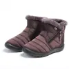 Tamanho Grande Quente Plus Veludo À Prova de Frio Veludo Cano Alto Sapatos de Algodão Comércio Exterior Transfronteiriço Impermeável Quente Botas de Neve Planas Moda Botas Femininas