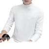 Camiseta Masculina de Veludo Dupla Face com Gola Semialta e Mangas Longas Outono Inverno Temperatura Constante Roupa Térmica Forrada com Fleece Camiseta Base Grossa