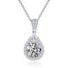 Collar de Moissanita Americana para Mujer Collar de Oro Blanco Goteando Cadena para Clavícula Colgante de Diamante Mosan Regalo Nuevo Estilo 2021