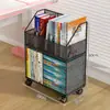 Estantería de pie, mueble de almacenamiento para sala de estar, estante de pared integrado junto al escritorio, estantería de hierro móvil