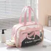 Necessaire Transparente, Bolsa de Armazenamento para Natação, Separação Seca e Úmida, Bolsa de Viagem Impermeável de Grande Capacidade, Compartimento Portátil para Sapatos, Bolsa de Cosméticos