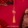 Año Nuevo Buena Suerte Caqui Cacahuete Paz y Prosperidad Carrillón Colgante Caqui Caqui Como Desees Colgante de Borla Decoración Festival Decoración de Paz Venta al por Mayor