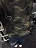 Camiseta de Manga Larga Estilo Americano Camuflaje Estampado de Estrella Waffle para Hombres y Mujeres con Diseño Único, Cuello Redondo, Top con Bolsillo para Principios de Otoño