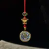 Cordón para Teléfono Móvil Original Tejido a Mano Ocho Santos Patronos 1.5 Thangka Pintado en Oro Colgante para Teléfono Móvil Colgante para Bolso Unidad USB