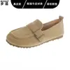 Zapatos Individuales Cómodos de Cuero Genuino con Suela Suave para Viajes Diarios para Mujeres Mocasines de Ponerse Fácil para Personas Perezosas Mocasines de Cobertura Total Birkenstock para Mujeres