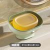 Jabonera con drenaje, sin perforaciones, ligera, de lujo, con ventosa, para el baño, para encimera, almacenamiento de baño
