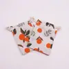 Bolsas de Algodão Estampadas no Atacado, Bolsas Portáteis de Armazenamento com Cordão, Bolsinhas Fofas de Algodão e Linho, Bolsas para Embalagem de Doces e Presentes com Cordão