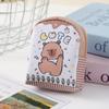 Nova Carteira Fofa de Capivara Estilo Ins Mini Mochila Estudante Portátil Bolsa de Cosméticos Bolsa para Fone de Ouvido