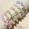 Pulsera de Cristal con Degradado Estilo Bosque Hecha a Mano con Cuentas Joyería de Mano con Borla de Cristal para Mujer Ins Niche Mejor Amiga Venta al Por Mayor