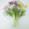 Ramo de tulipanes artificiales de tacto suave para arreglo de escenas, decoración floral, flores artificiales realistas de alta gama para paisajismo