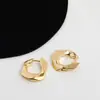 Geometría Metálica Simple Estilo de Blogger Popular de Internet Estilo Europeo y Americano Pendientes Geniales Distintivos Hebilla de Oreja Elegante de Moda Para Mujer