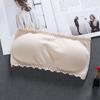 Ropa interior de verano delgada sin tirantes para mujer, cinturón de algodón acanalado, almohadilla para el pecho, sexy, anti-movimiento, capa base interior, tubo antideslizante