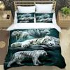 Comercio Exterior Impresión Digital 3D Lijado Juego de Tres Piezas Transfronterizo Serie Tigre Funda Nórdica Sábana Juego de Cama