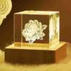 Cristal Gravado 3D Colorido Presente para o Festival do Meio Outono para Meninas, Namorada, Presente de Aniversário para Melhor Amiga, Cubo, Nuvem, Lua, Natal