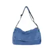 Bolsa de lona de mezclilla para hombres y mujeres, bolsa de mensajero vintage de gran capacidad, bolso cruzado deportivo y casual, mochila escolar para estudiantes