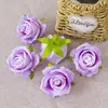 Flores de Rosa Multicolor Tela Decoración de Boda Flores de Seda Materiales de Flores Artificiales Hecho a Mano DIY Ramillete Accesorios para el Peinado 18 Colores