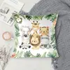 Funda de Cojín para Sofá Transfronteriza, Felpa Corta Amigable con la Piel, Linda Funda de Cojín de Animal Gato, Funda de Cojín para Sala de Estar, No Incluye Relleno
