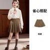 Camisa elegante e da moda para meninas, novo modelo 2026, estilo universitário JK manga longa princesa primavera e outono, camisa infantil super fofa