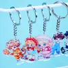 Chaveiro de Acrílico Personalizado Criativo DIY Humanoide Balançante Pequenos Enfeites Desenho Animado Animação Marca Pingente Personalizado