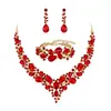 Acessórios de Strass Amazon Transfronteiriços Tendência Luxo Leve Conjunto de Acessórios para Vestido de Noiva Colar Brincos Pulseira