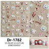 Redanco5D Embutido Popular Desenho Animado Adesivos de Unha Coelho Branco Fofo Adesivos 3D para Unhas Dr1782