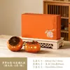 Nuevo Estilo Cerámica Recipiente para Té de Caqui, Regalo Creativo Navideño, Set de Caja de Regalo, Caja Vacía al por Mayor