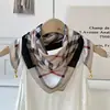 Bufanda de Seda para Mujer Primavera y Otoño 2025 Nueva Hebilla Magnética Cuadrada de Seda y Satén Bufanda Bufanda Triángulo Decorativo de Alta Gama para Cuello