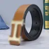 Cinturón Casual Nuevo de Cuero Liso Transfronterizo para Hombre, Cinturón de Piel de Vaca de Alta Gama con Hebilla en H y Letras, Estilo Versátil y de Moda para Hombre