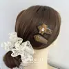 Pinza para el pelo con letra de oso flocado, corazón, clip de pinza de cocodrilo de cuero, clip lindo de lazo para flequillo, accesorios para el cabello para mujer