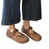 Zapatos de Mujer de Punta Cerrada de Doble Uso para Primavera y Verano 2026, Estilo Francés Retro, Estilo Suave, Suela de Cuero Suave, Zapatos Birkenstock para el Día a Día