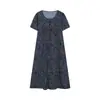 Vestido Elegante Acampanado de Primavera/Verano Tallas Grandes para Mujer 2023 Amazon TEMU Vestido con Estampado de Cuello Redondo y Manga Corta