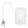 Cubierta para tarjeta de identificación de empleado de Amazon tarjeta de trabajo cordón de cristal hebilla retráctil de fácil extracción insignia para tarjeta perforada colgante para llaves