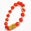 Elementos da moda de 2019 pulseira de contas banhada a ouro pulseira de cristal vermelho pulseira da moda versátil loja de ouro mesmo estilo