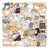 120 piezas tinta pequeño gato de leche lindo dibujos animados pegatinas decorativas equipaje cuaderno guitarra impermeables pegatinas venta al por mayor