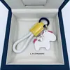 Fique Rico Imediatamente Pingente de Chaveiro de Couro de Vaca Feito à Mão para Carro Lanyard Elegante Simples Exquisito para Casais Masculinos e Femininos