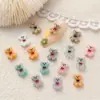Acessórios de Nail Art Urso Pintado de Desenho Animado Fofo Acessórios de Unha Vestíveis Urso Gordo DIY Capa de Celular Unha Pequenos Ornamentos