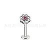 Jiangtai F136 Joyería de Aleación de Titanio Forma de Flor Cruz Incrustada de Circonita Transfronteriza G23 Joyería para Piercings Corporales de Aleación de Titanio Pendientes