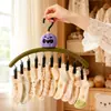 Colgador de ropa multi-clip de muñeca de calabaza morada, tendedero antideslizante para ropa interior y calcetines, perchero multifuncional de almacenamiento para el hogar