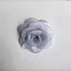 Accesorios Florales Estilo Francés Malla Encaje Suave 9cm Organza Borde Quemado Camelia Hecho a Mano Joyería DIY Accesorios para el Cabello