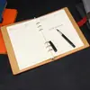 Caderno de Negócios A5 Personalizado com Folhas Soltas Atacado Fivela Couro Bloco de Notas para Reunião Registro de Reunião de Trabalho Papelaria