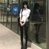 Camisa de Manga Larga Blanca de Cintura Alta Xiao Zhi Chuan Estilo Universitario para Mujer Traje de Uniforme JK Otoño Escuela Camisa Blanca Superior