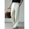 Calça Casual Drapada de Seda Gelada Respirável Anti-Rugas Masculina 2025 Nova Chegada Calça Plissada Tridimensional para Comutador de Negócios